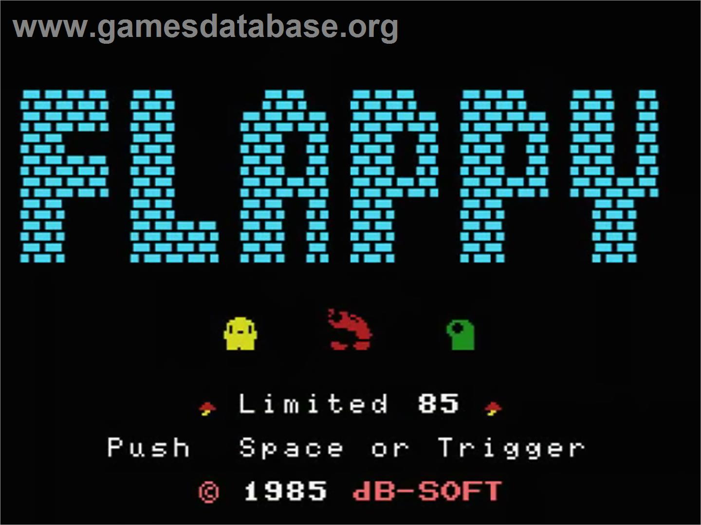 Flappy - Limited 85 - MSX - Artwork - Title Screen