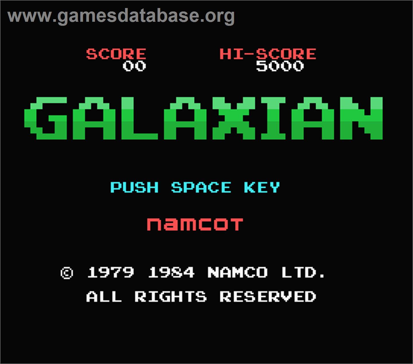 Galaxian - MSX - Artwork - Title Screen