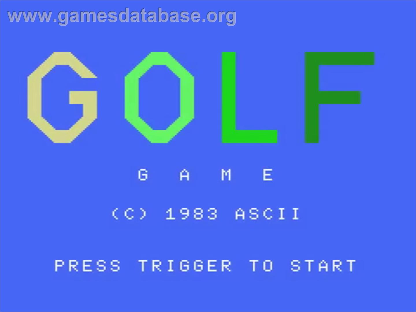 Golf Game - MSX - Artwork - Title Screen