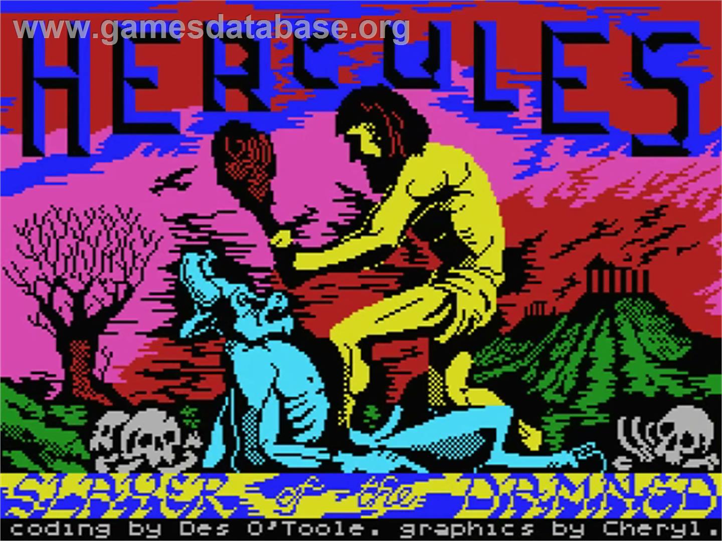 Hercules: Slayer of the Damned - MSX - Artwork - Title Screen