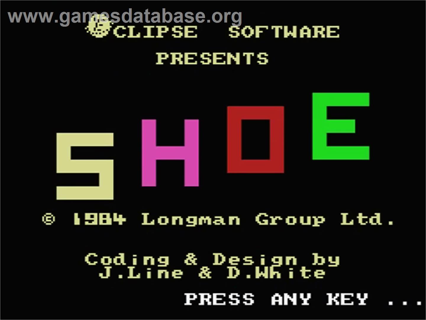 Hot Shoe - MSX - Artwork - Title Screen