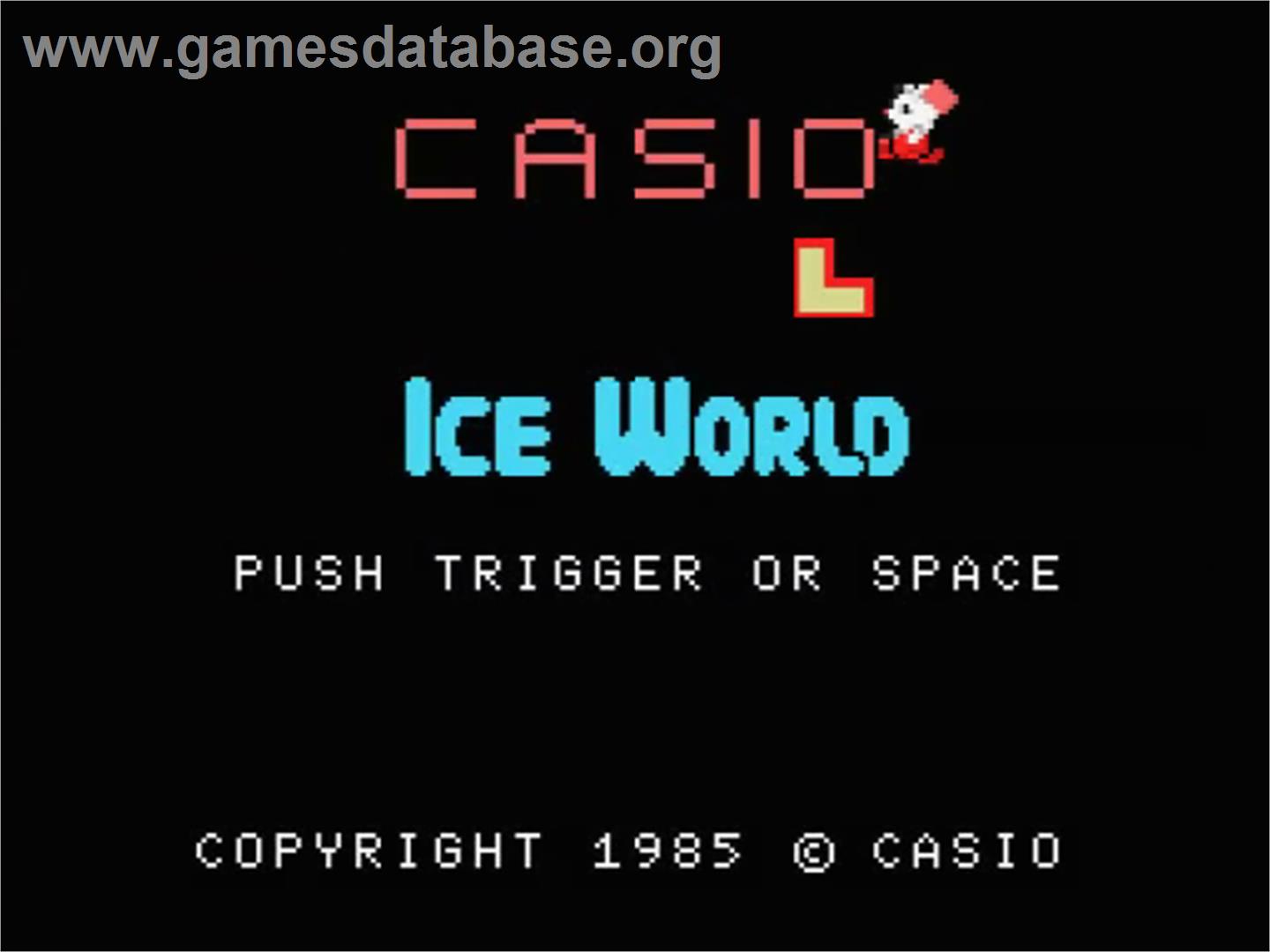 Ice World - MSX - Artwork - Title Screen