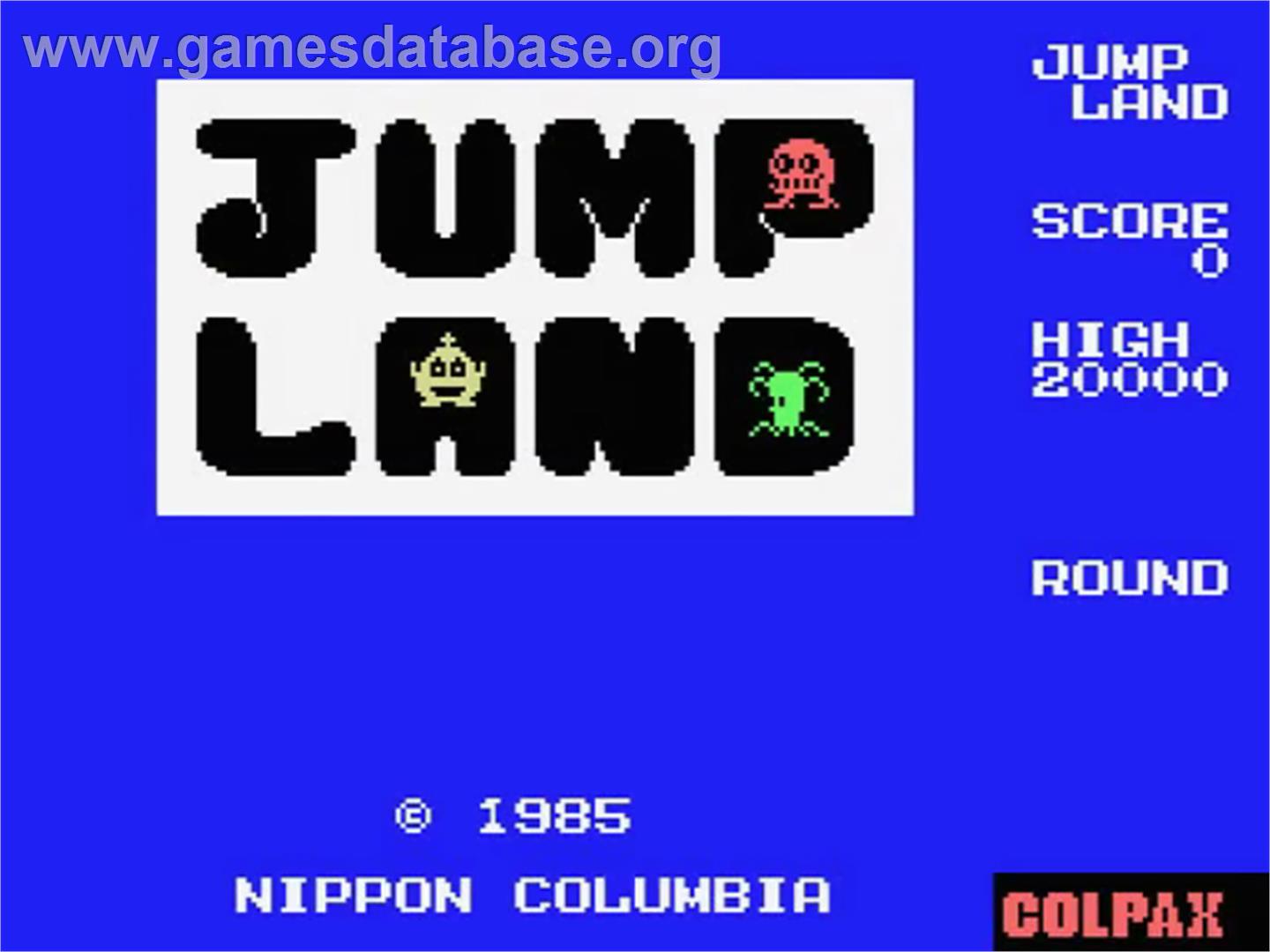Jump Land - MSX - Artwork - Title Screen