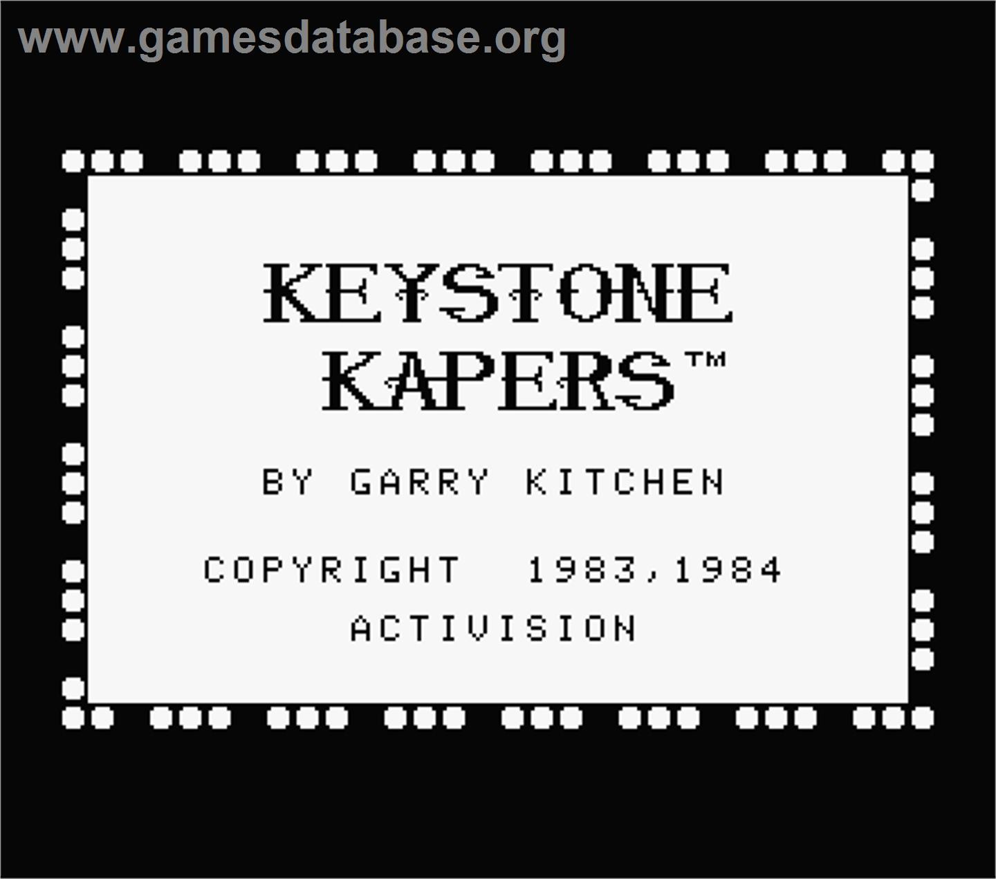 Keystone Kapers - MSX - Artwork - Title Screen