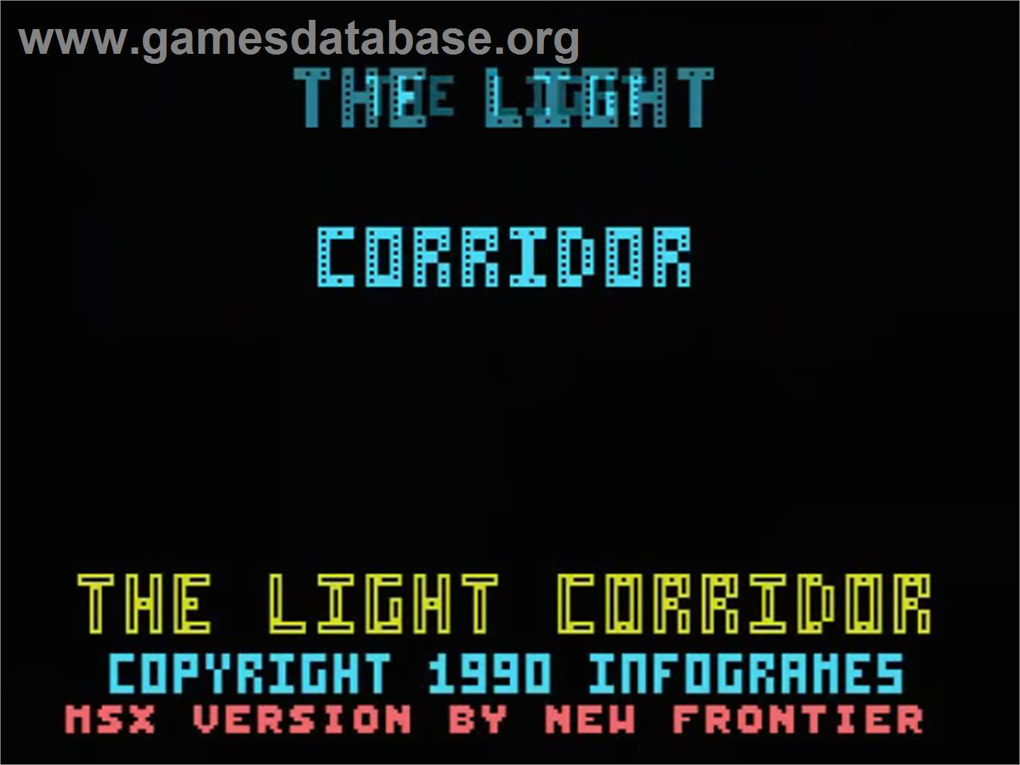 Light Corridor - MSX - Artwork - Title Screen