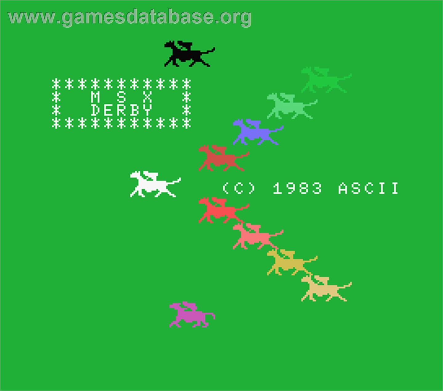 MSX Derby - MSX - Artwork - Title Screen