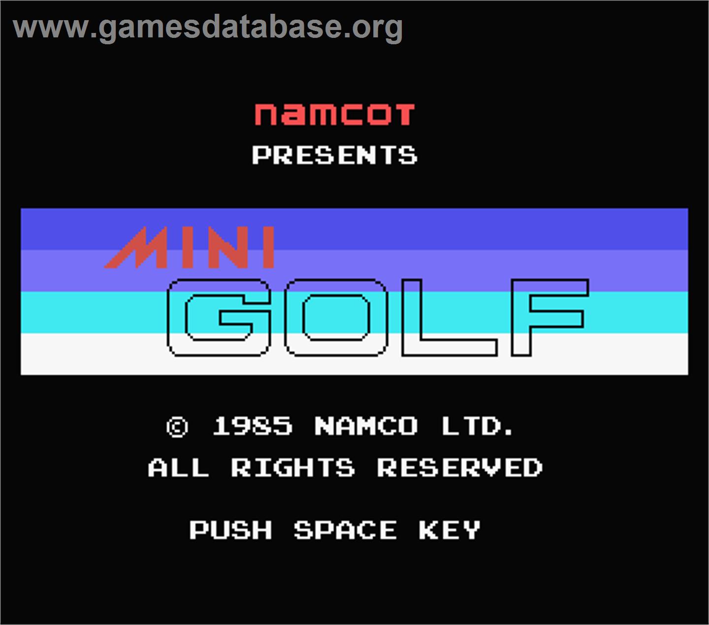 Mini-Golf (SVI) - MSX - Artwork - Title Screen