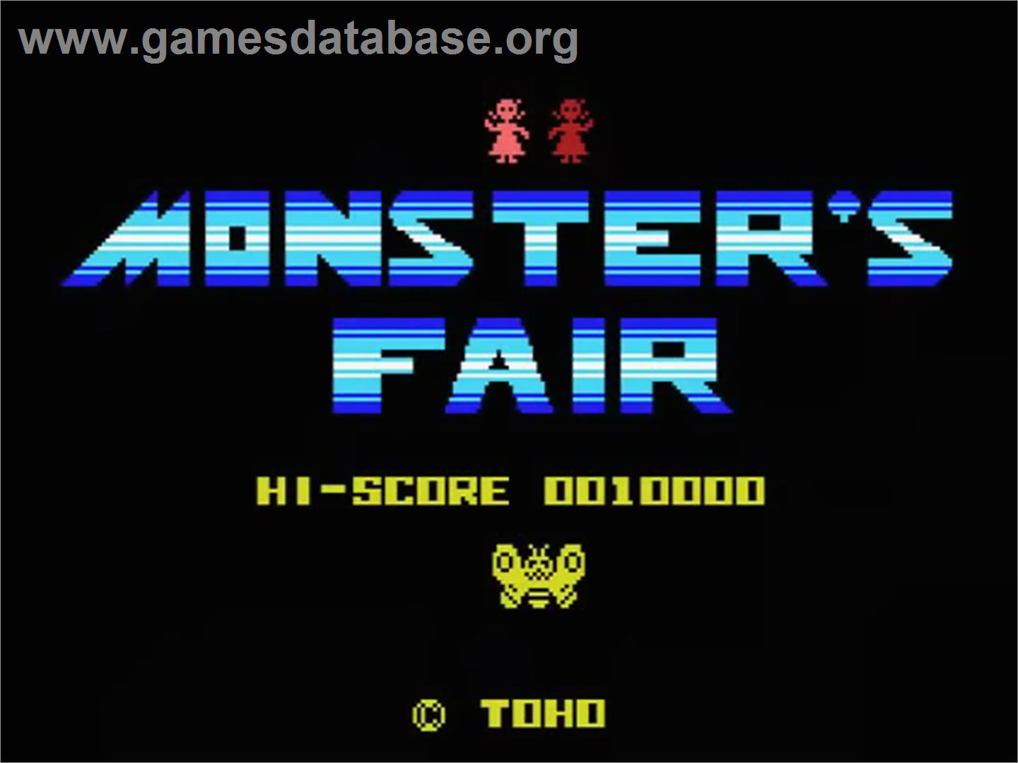 Monster's Fair - MSX - Artwork - Title Screen