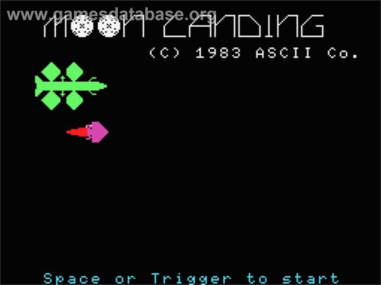 Moon Landing - MSX - Artwork - Title Screen