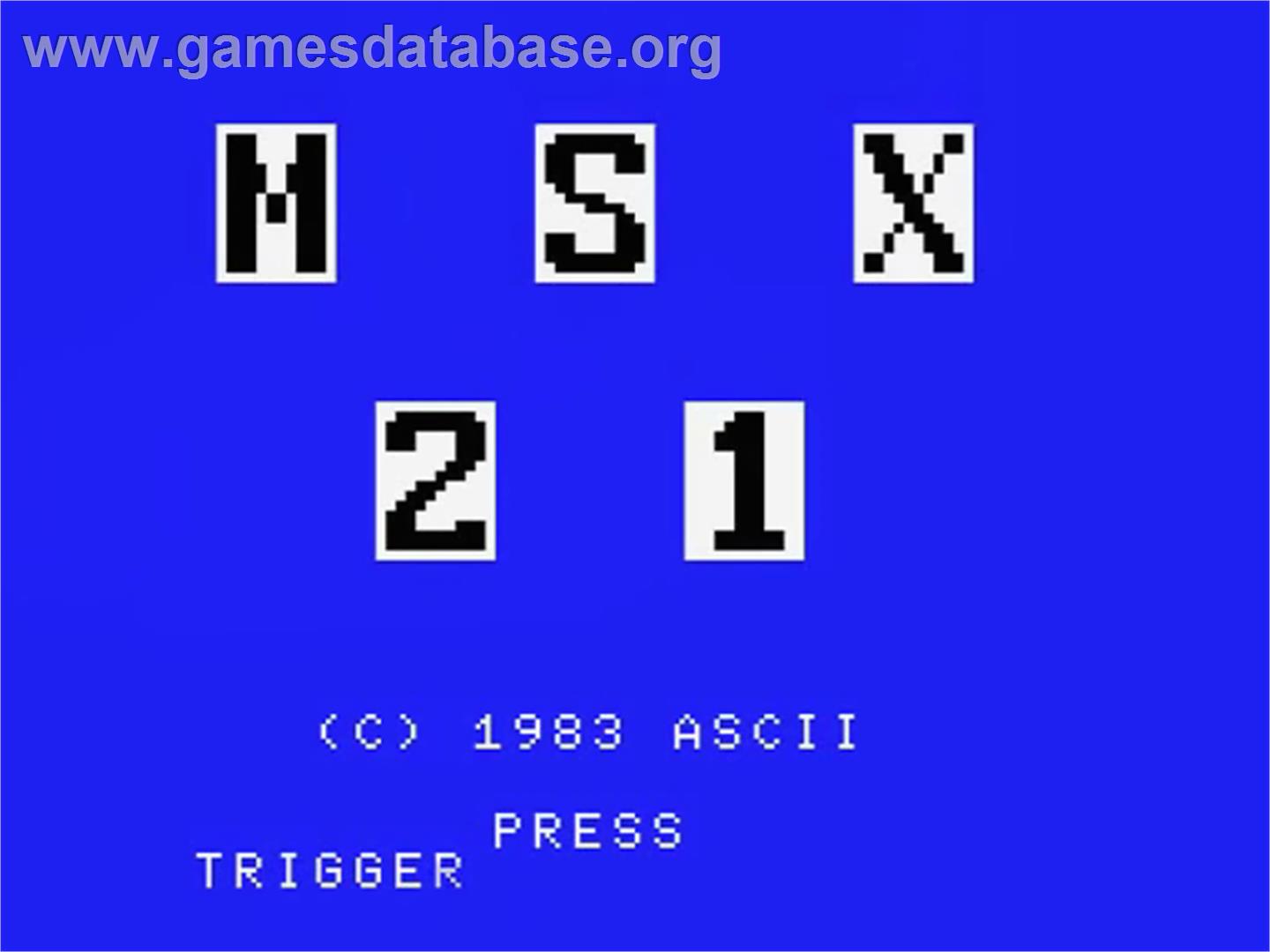 Msx 21 - MSX - Artwork - Title Screen
