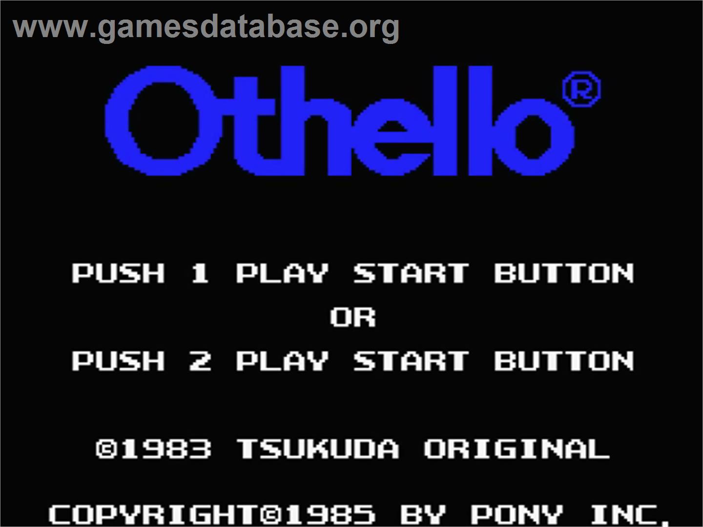 Othello - MSX - Artwork - Title Screen
