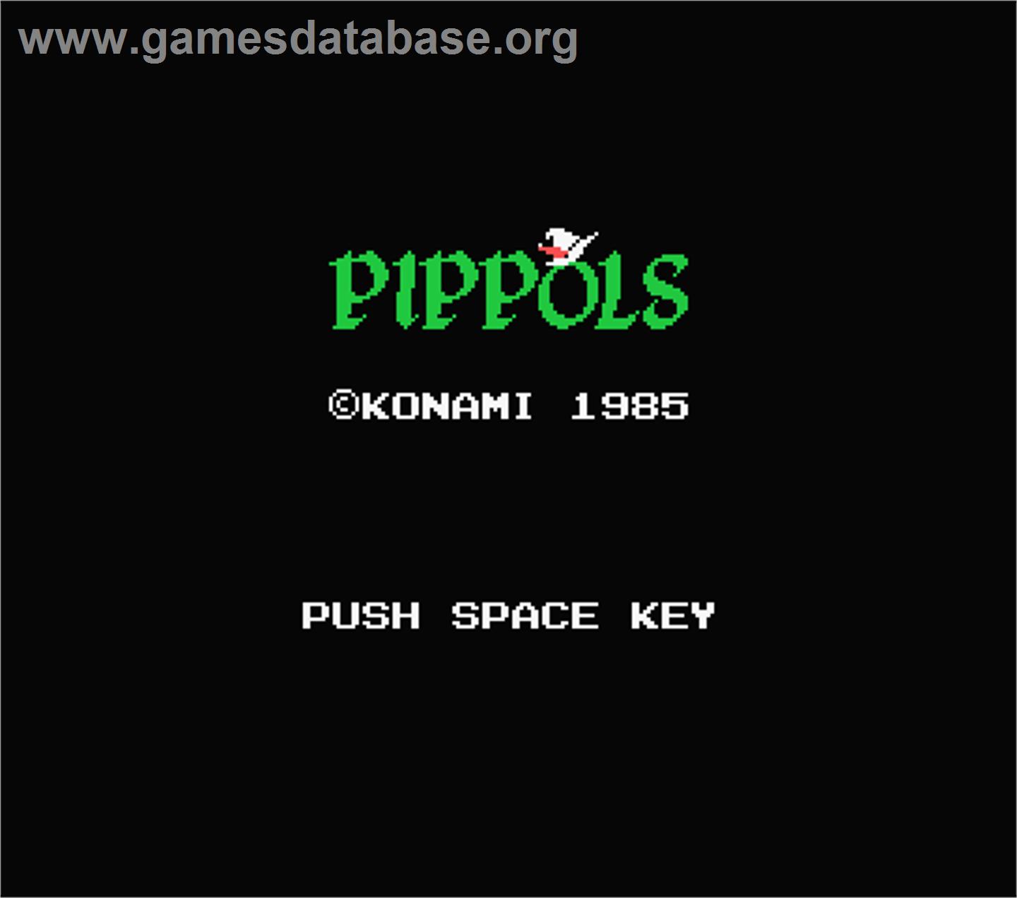 Pippols - MSX - Artwork - Title Screen