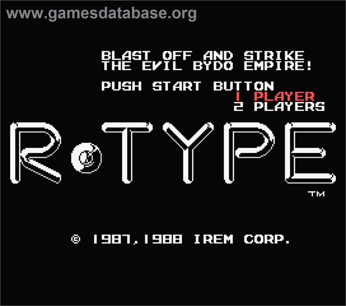 R-type - MSX - Artwork - Title Screen