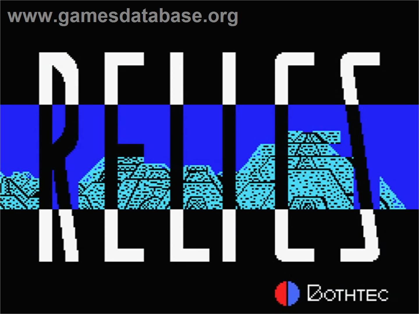 Relics - MSX - Artwork - Title Screen