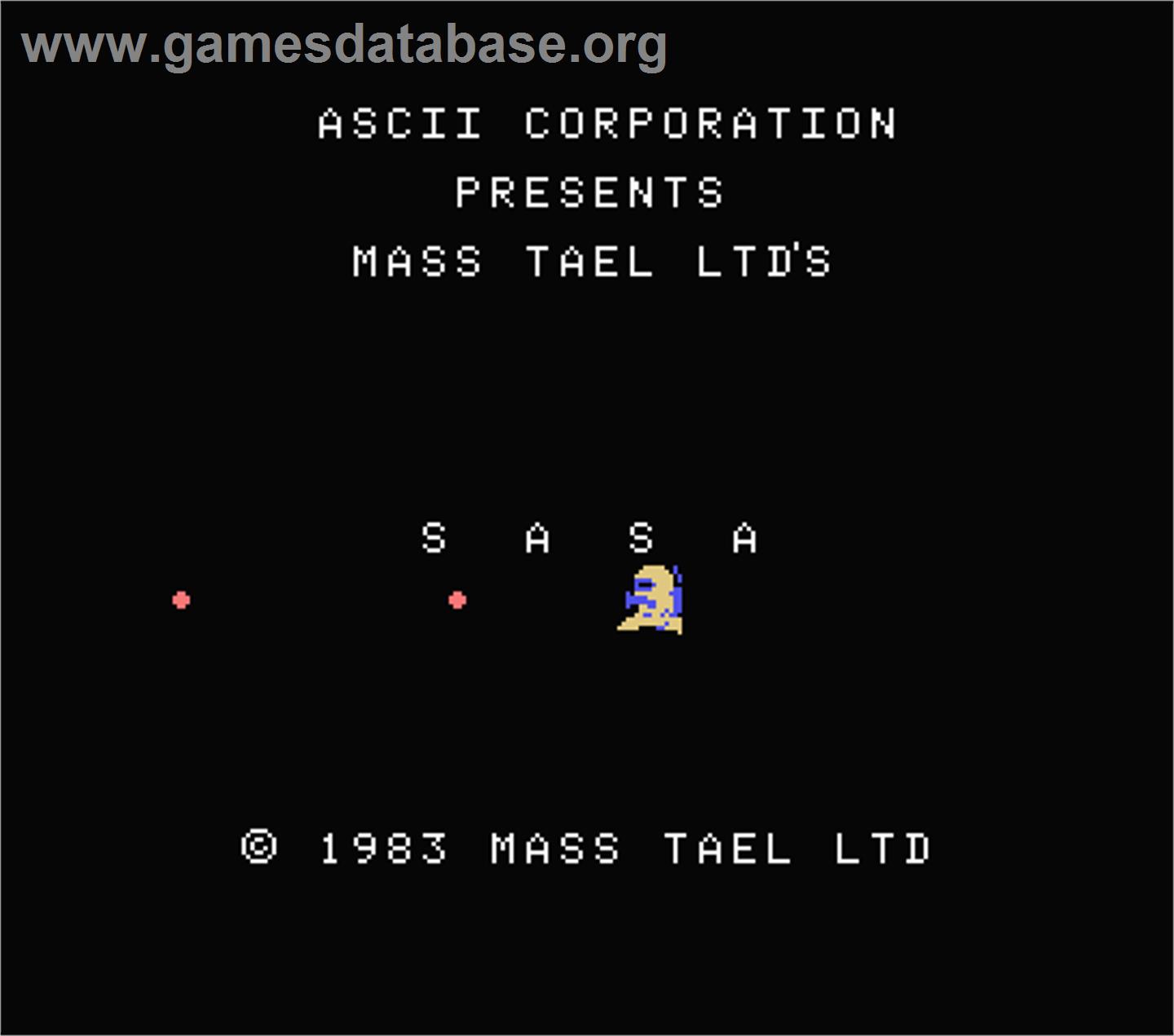 Sasa - MSX - Artwork - Title Screen