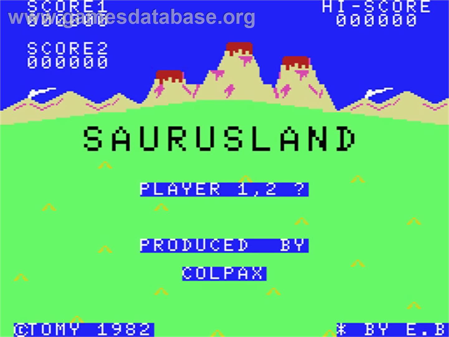 Saurus Land - MSX - Artwork - Title Screen