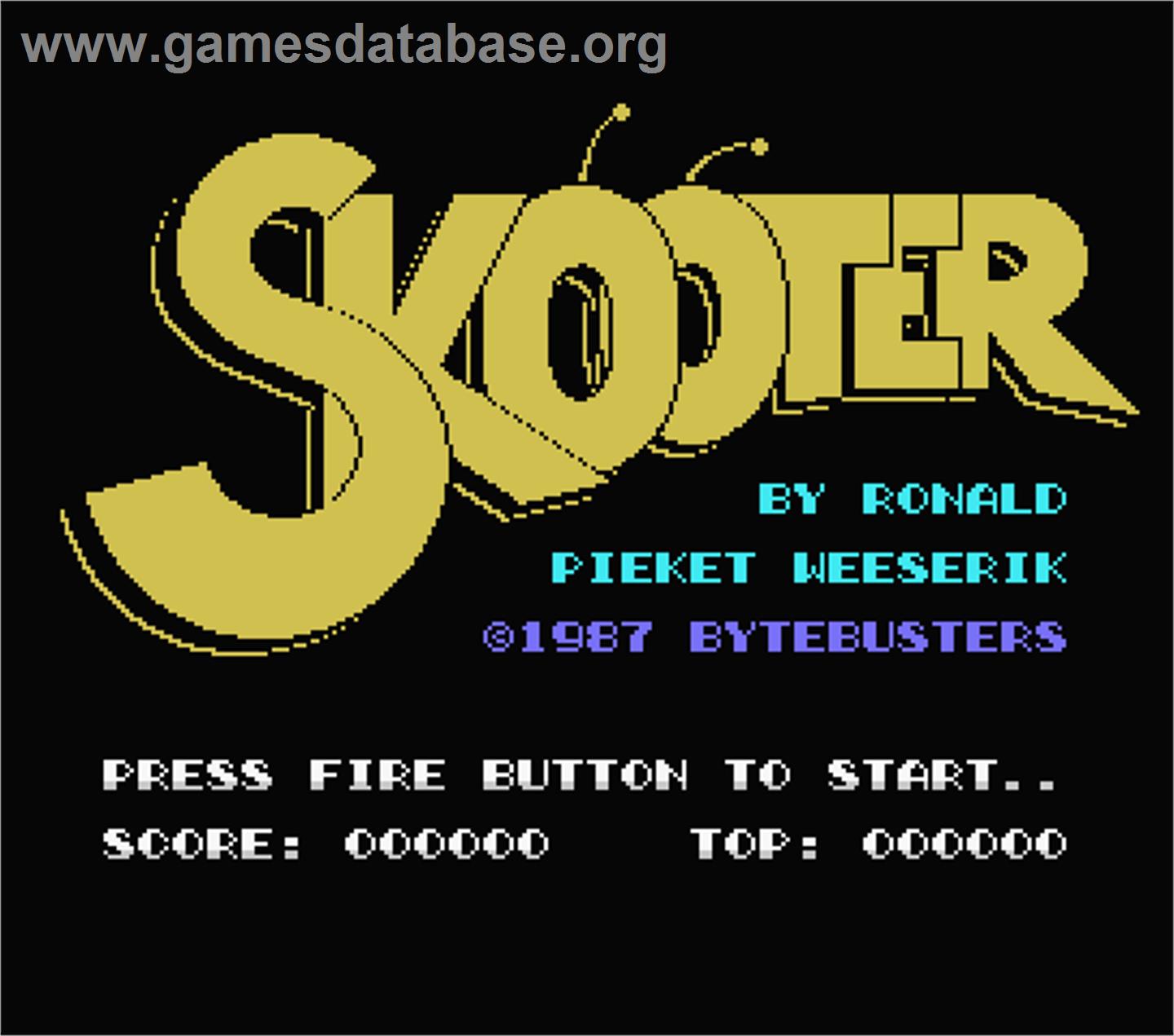 Skooter - MSX - Artwork - Title Screen