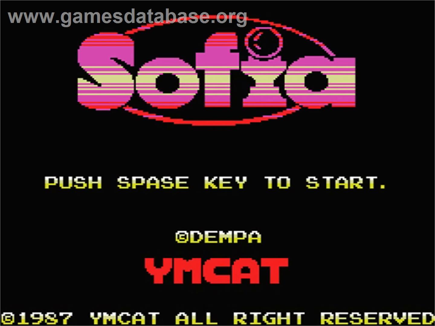Sofia - MSX - Artwork - Title Screen