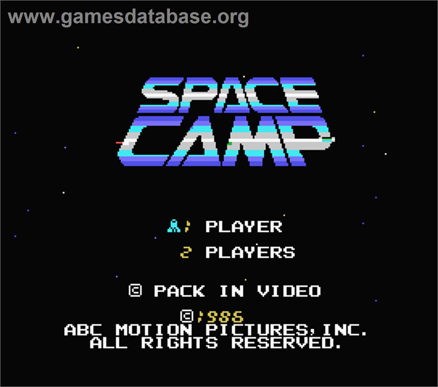 Space Camp - MSX - Artwork - Title Screen