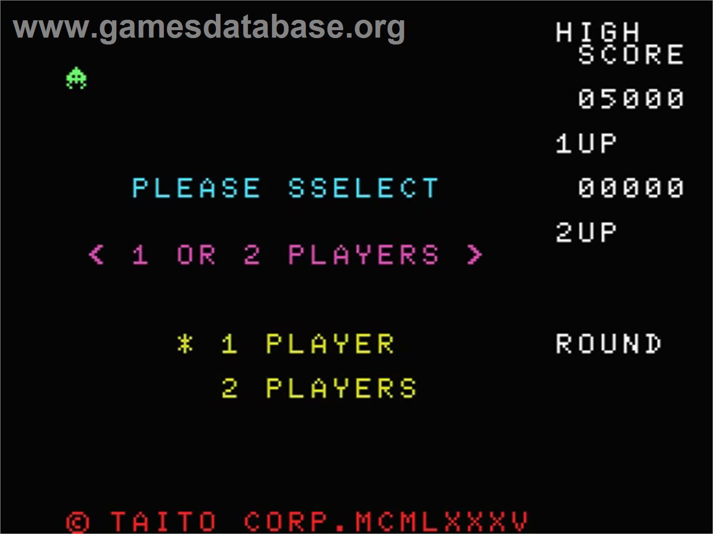 Space Invaders - MSX - Artwork - Title Screen