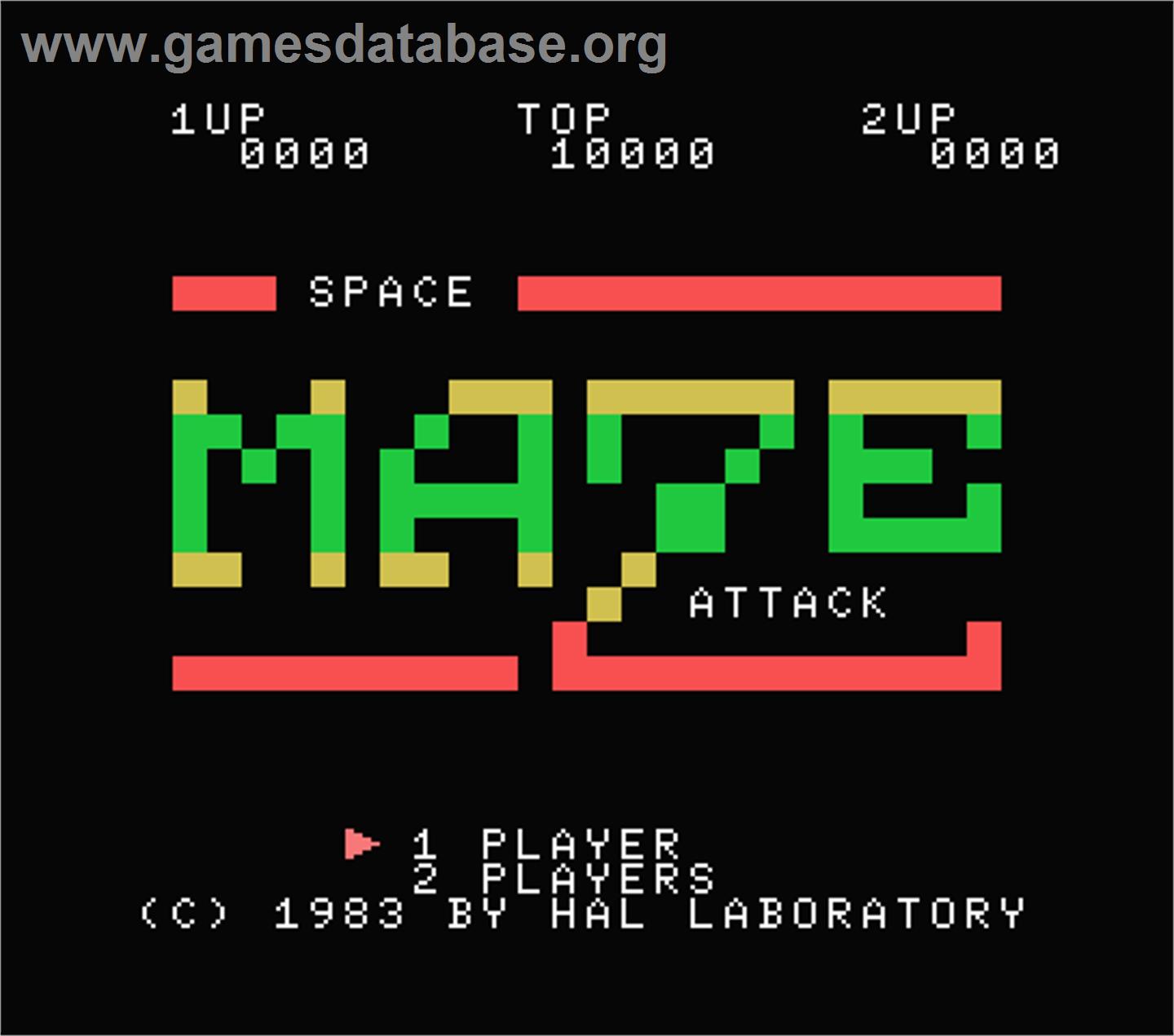 Space Maze Attack - MSX - Artwork - Title Screen