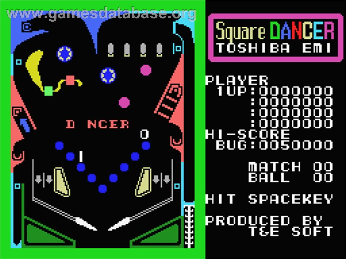 Square Dancer - MSX - Artwork - Title Screen