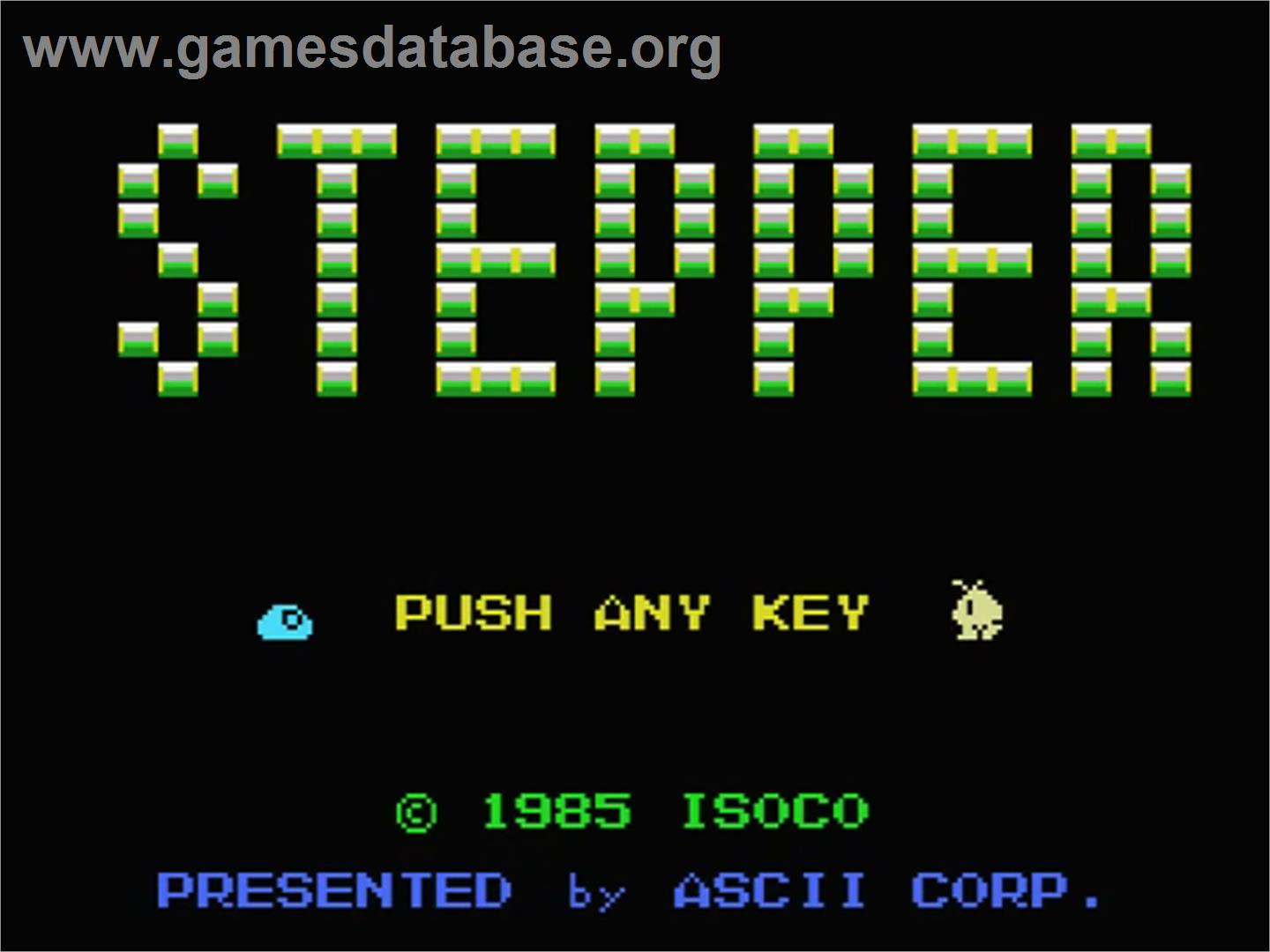 Stepper - MSX - Artwork - Title Screen