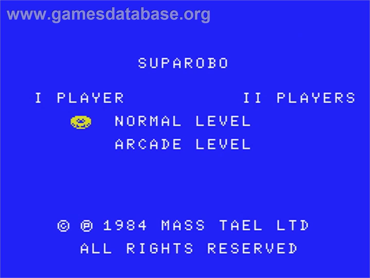 Suparobo - MSX - Artwork - Title Screen