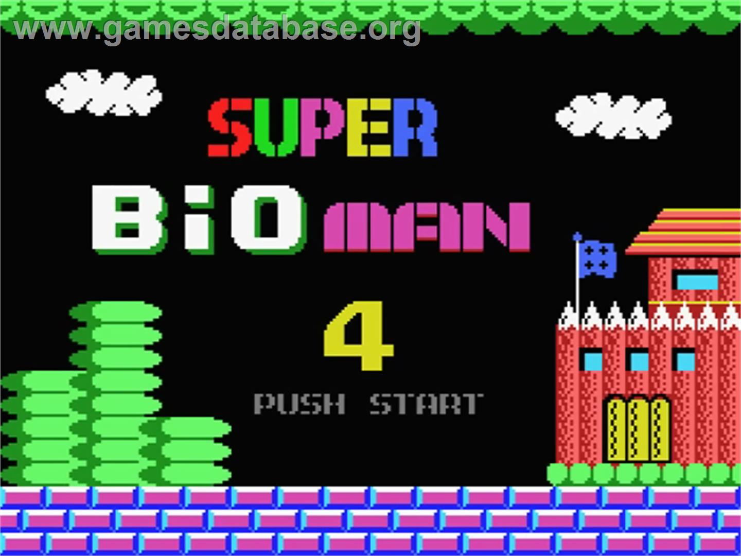 Super Bioman 4 - MSX - Artwork - Title Screen