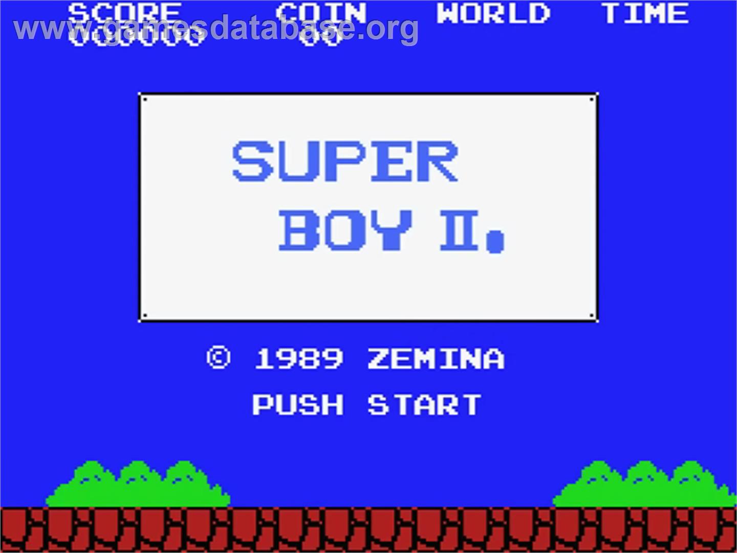 Super Boy 2 - MSX - Artwork - Title Screen