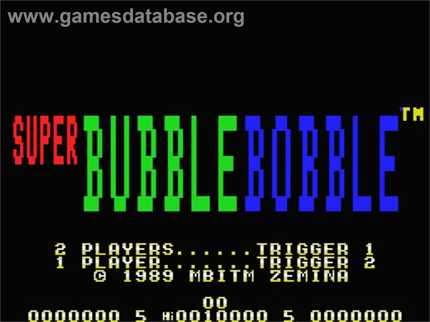 Super Bubble Bobble - MSX - Artwork - Title Screen