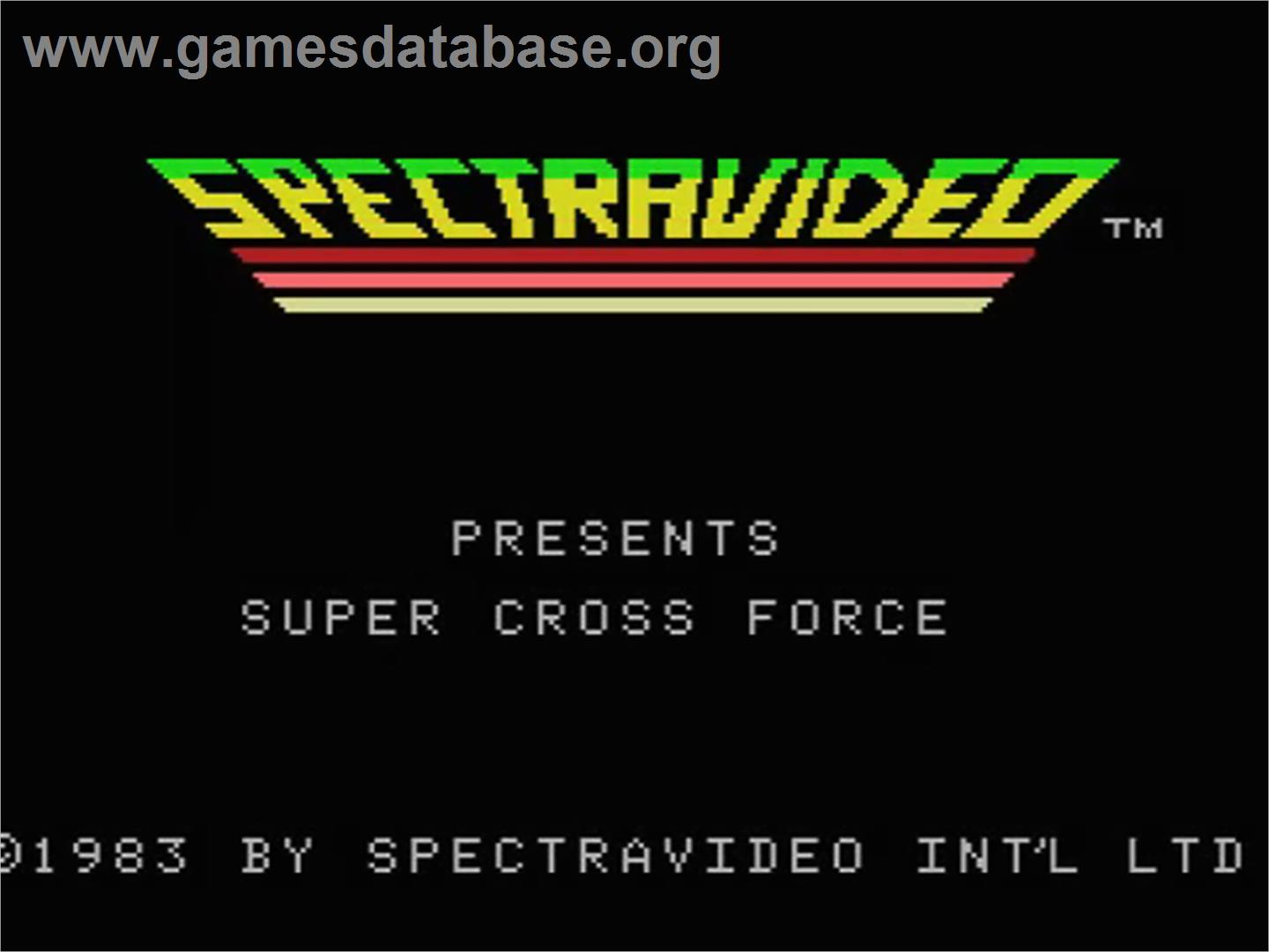 Super Cross Force - MSX - Artwork - Title Screen