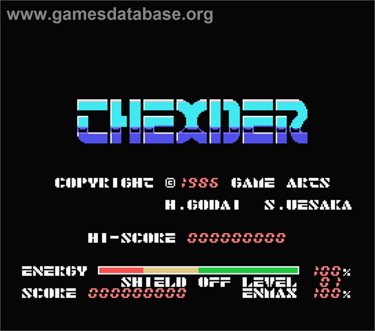 Thexder - MSX - Artwork - Title Screen