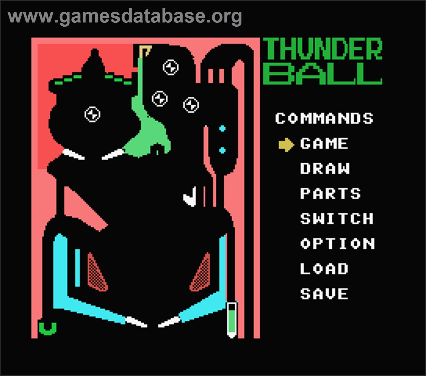 Thunder Ball - MSX - Artwork - Title Screen