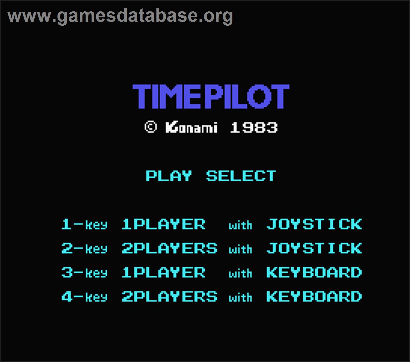 Time Pilot - MSX - Artwork - Title Screen