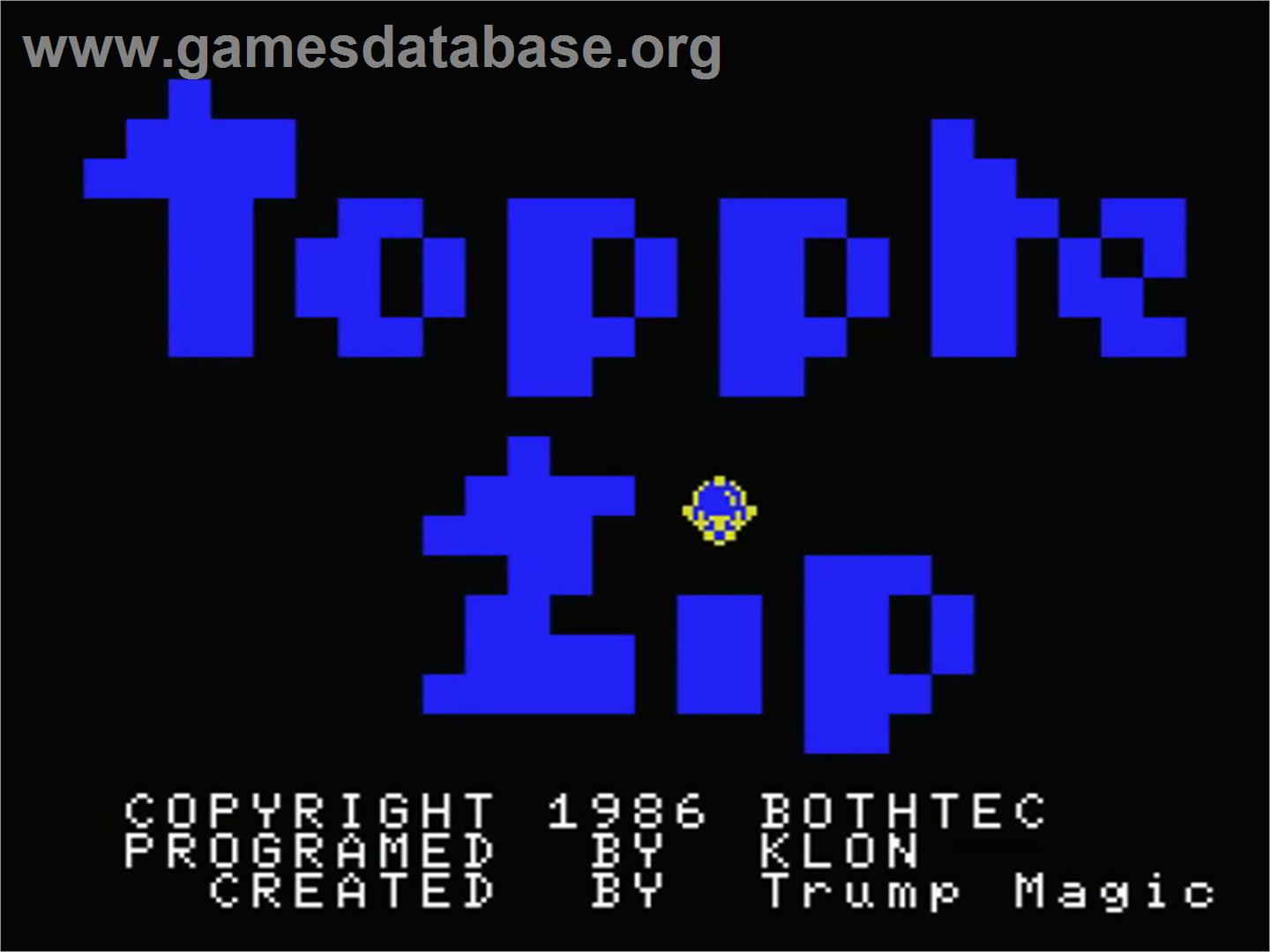 Topple Zip - MSX - Artwork - Title Screen