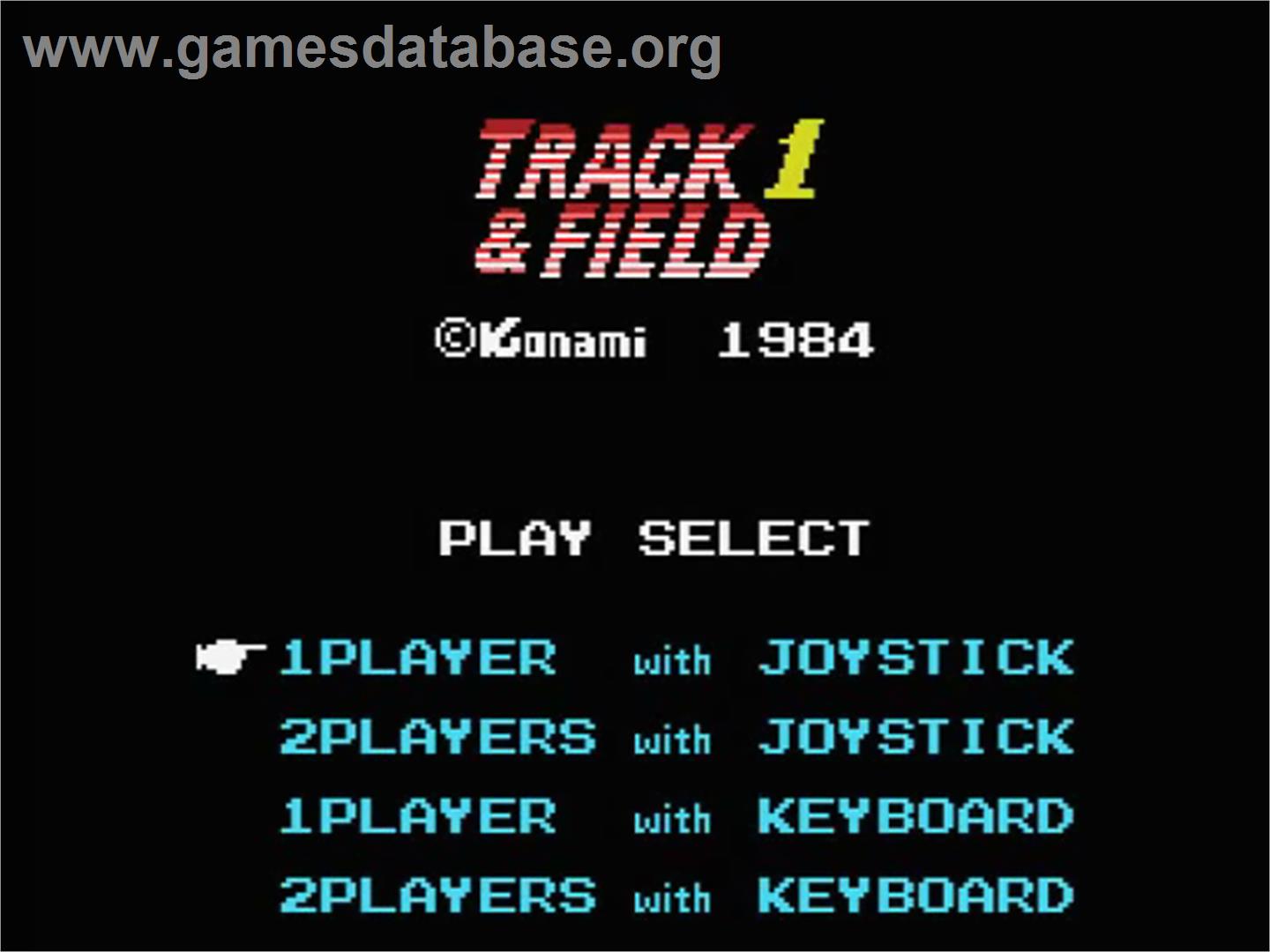 Track And Field 1 - MSX - Artwork - Title Screen