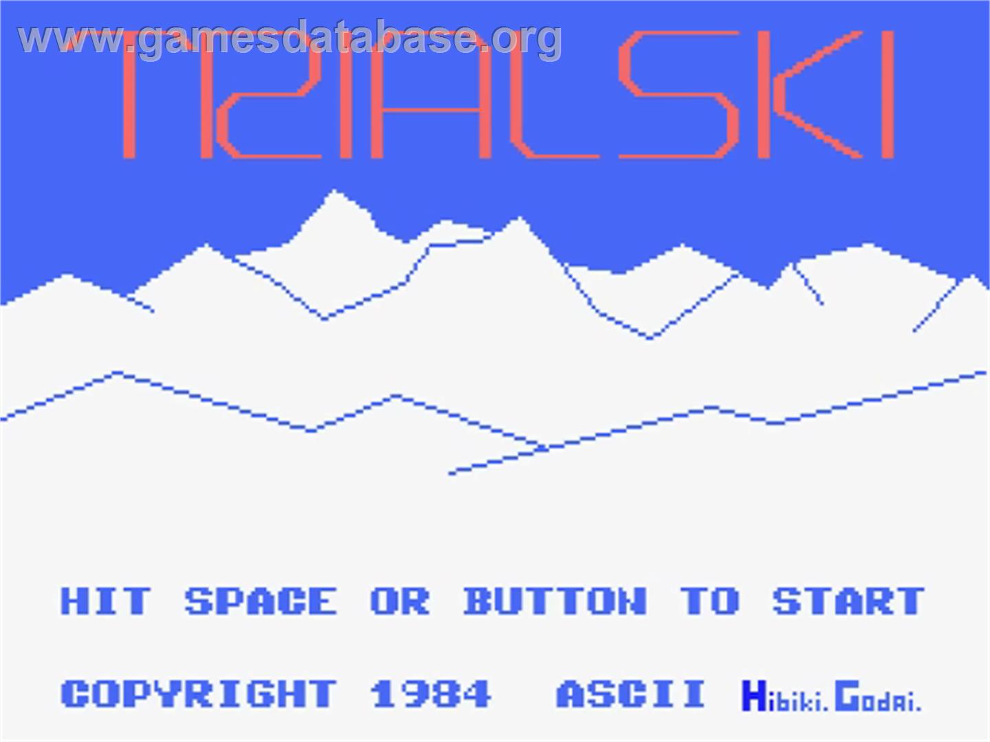Trial Ski - MSX - Artwork - Title Screen