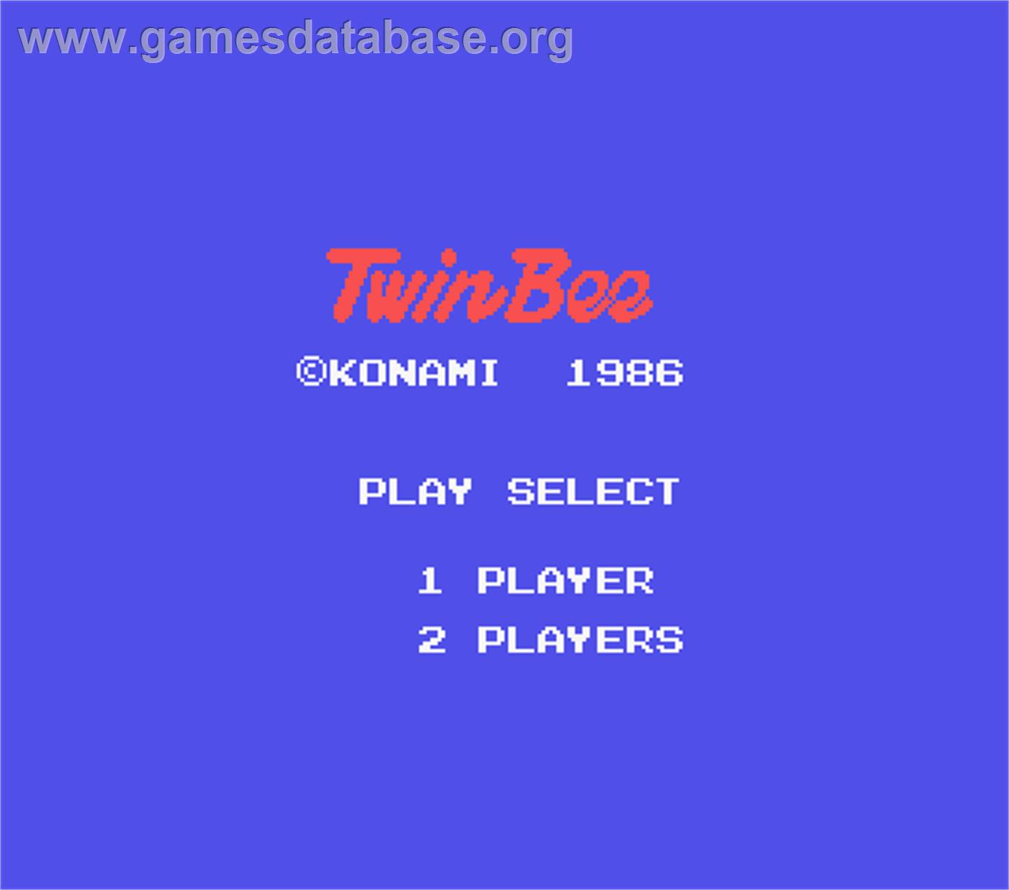TwinBee - MSX - Artwork - Title Screen