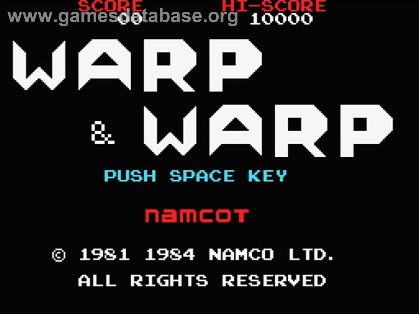 Warp & Warp - MSX - Artwork - Title Screen