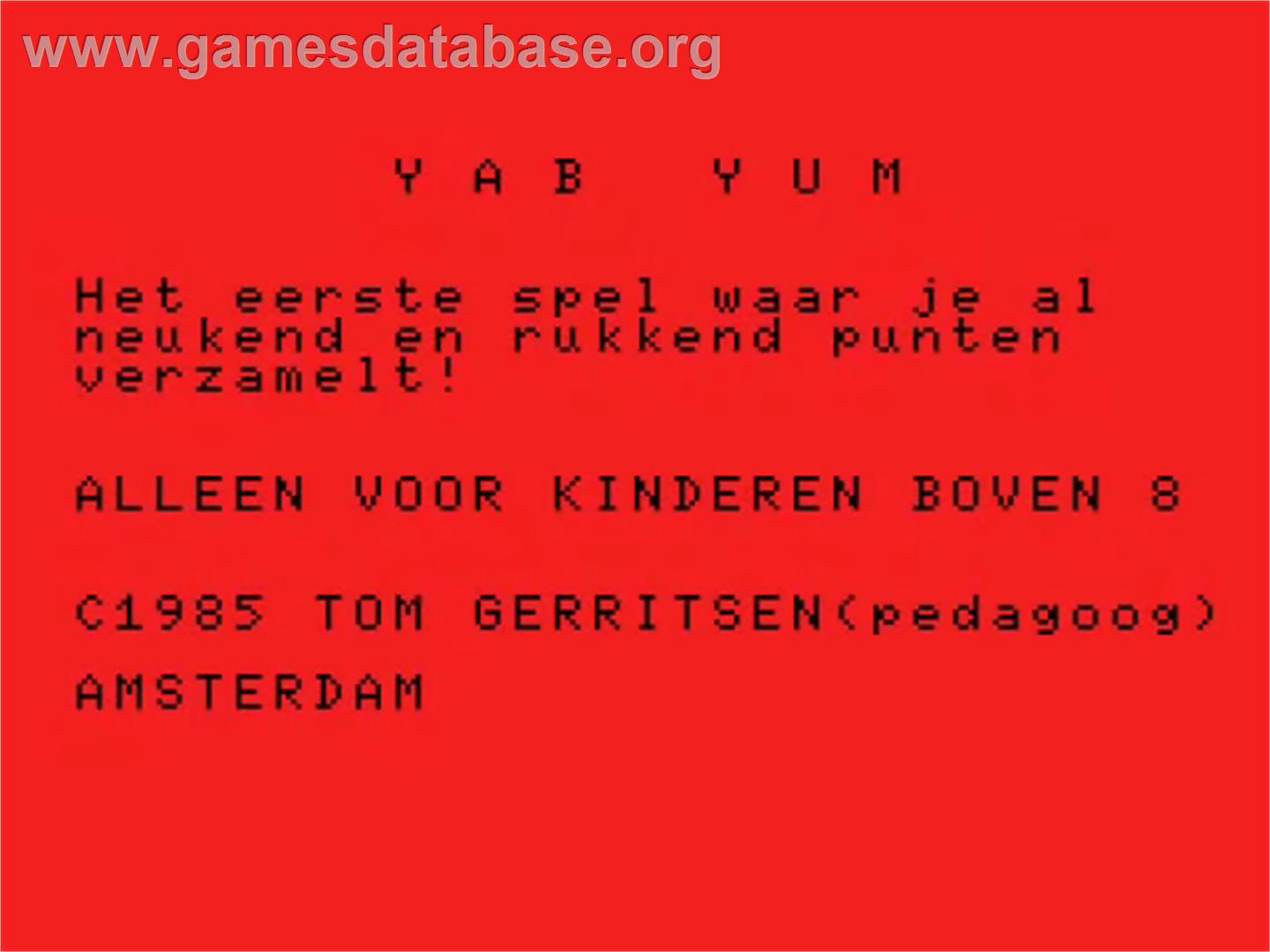 Yab Yum - MSX - Artwork - Title Screen