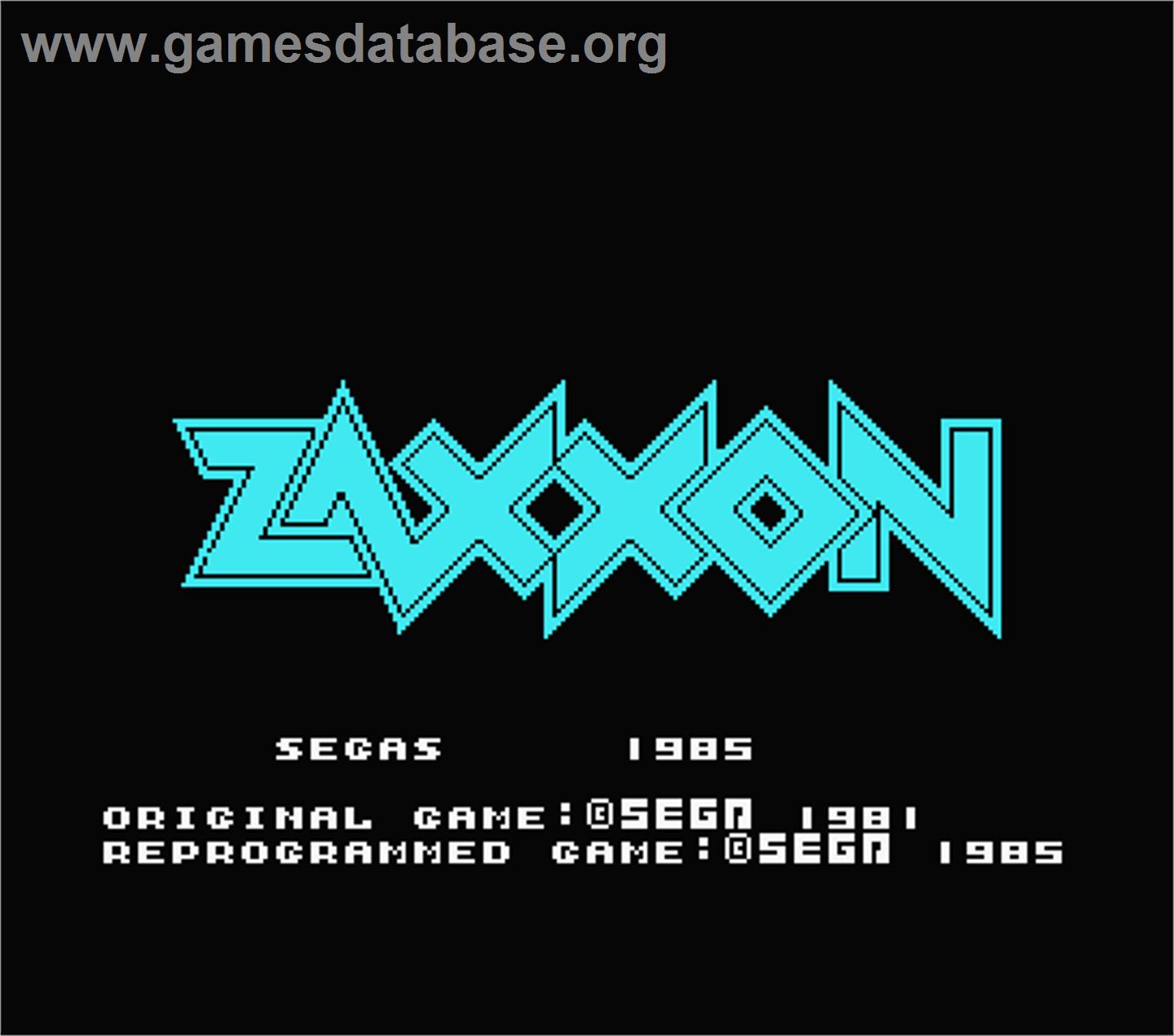 Zaxxon - MSX - Artwork - Title Screen