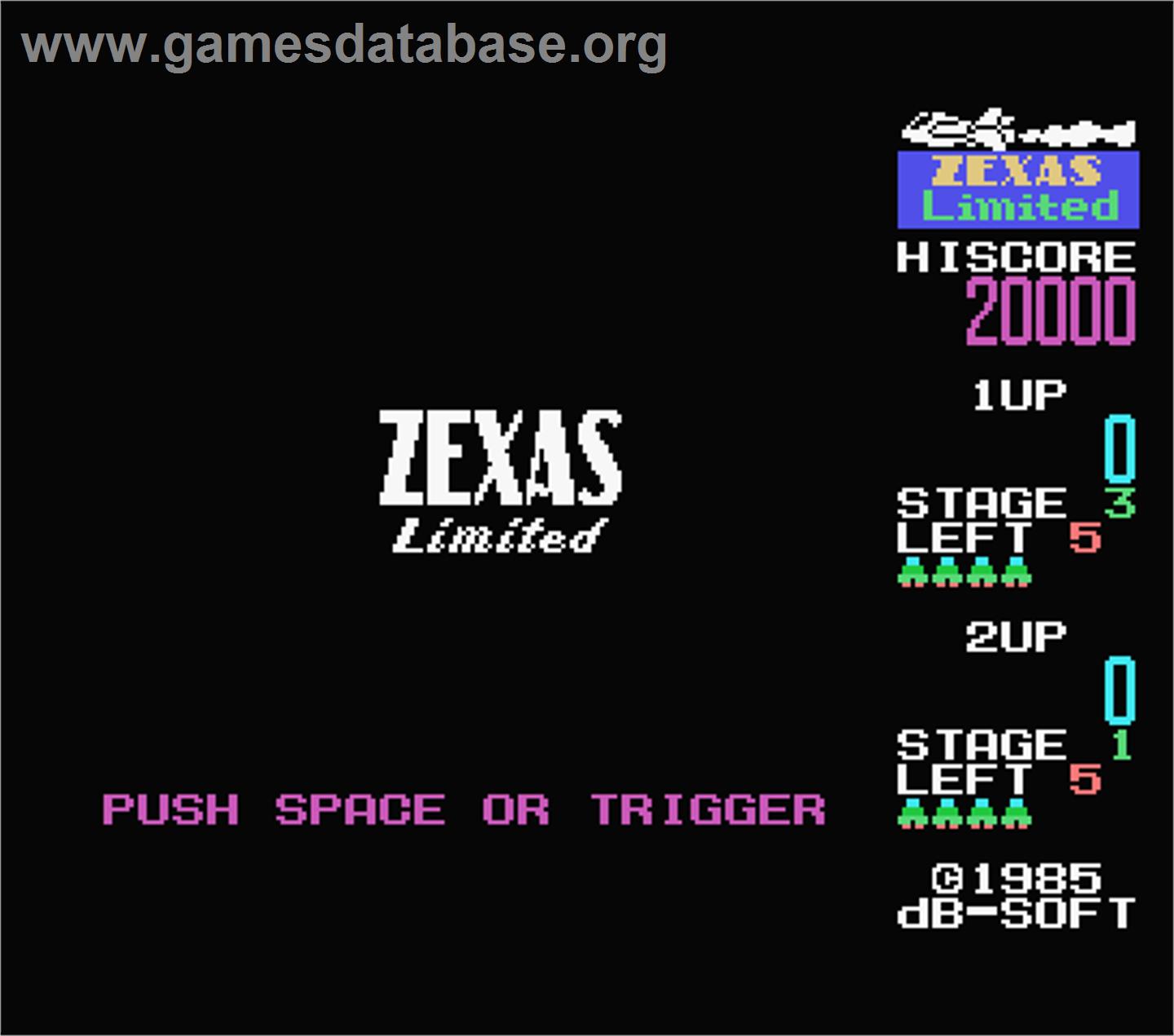 Zexas Limited - MSX - Artwork - Title Screen