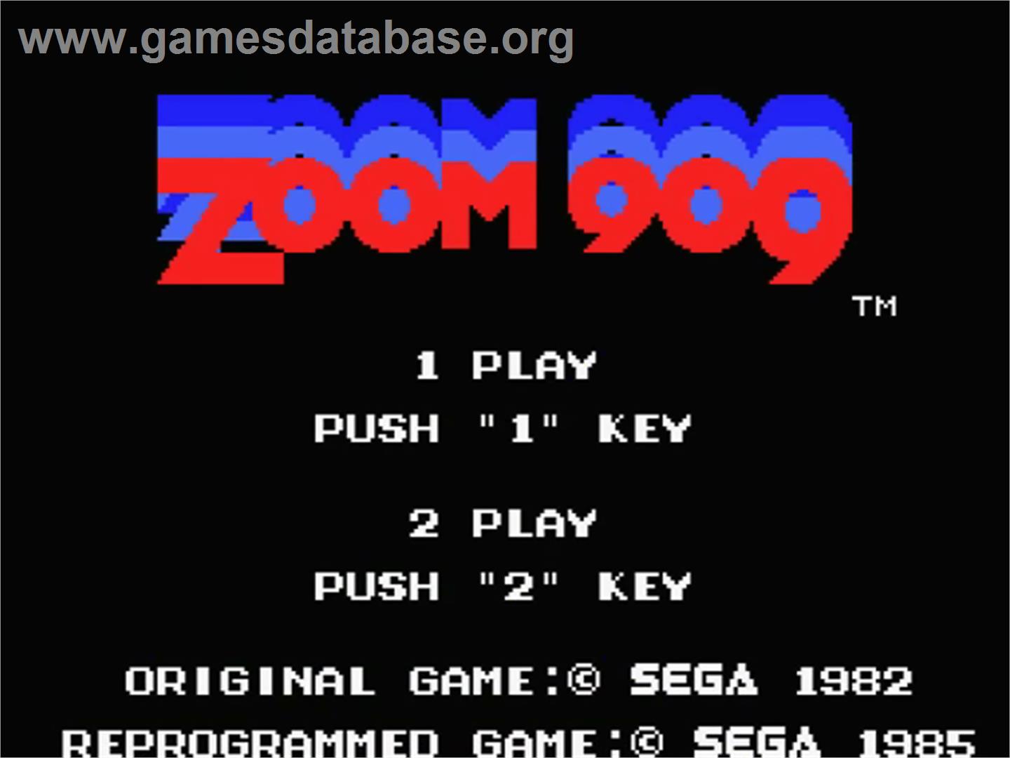 Zoom 909 - MSX - Artwork - Title Screen