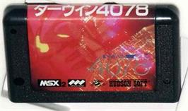 Cartridge artwork for Darwin 4078 on the MSX 2.