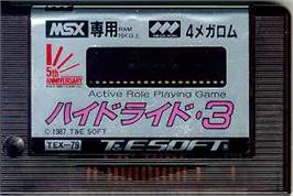 Cartridge artwork for Hydlide 3 - The Space Memories on the MSX 2.