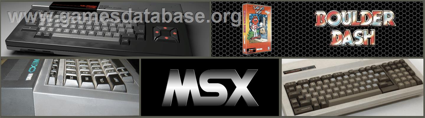 Boulder Dash - MSX 2 - Artwork - Marquee