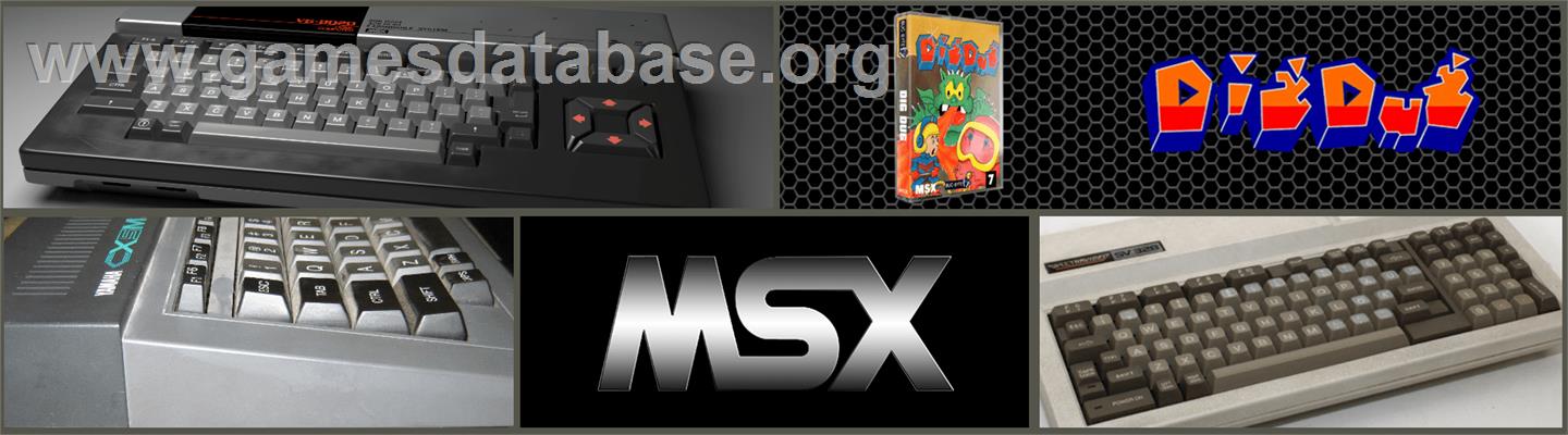 Dig Dug - MSX 2 - Artwork - Marquee