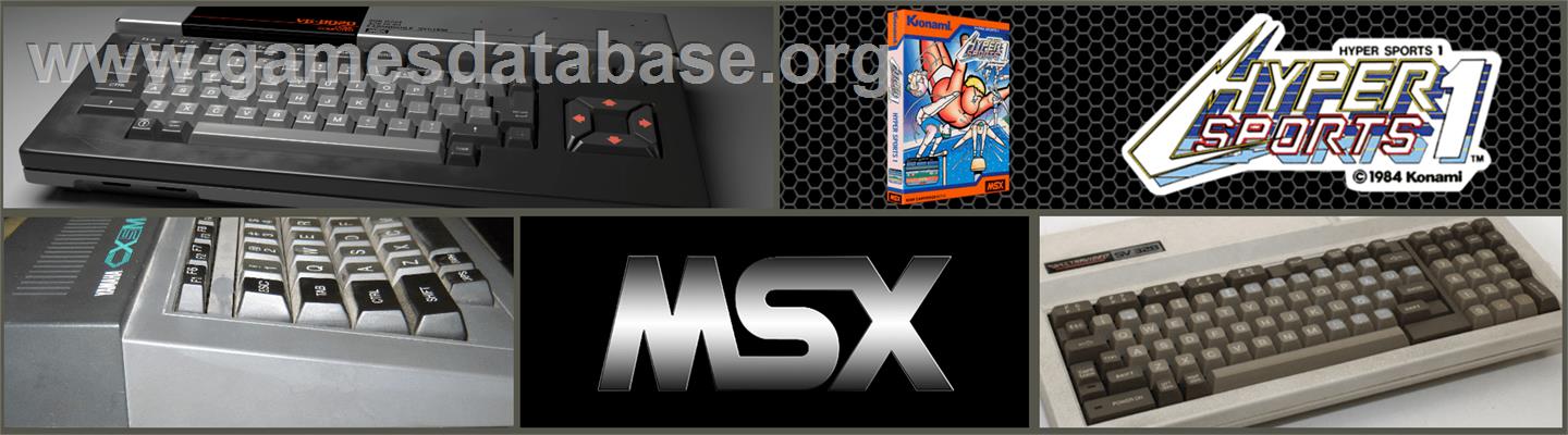 Hyper Sports - MSX 2 - Artwork - Marquee