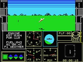 In game image of Acrojet on the MSX 2.